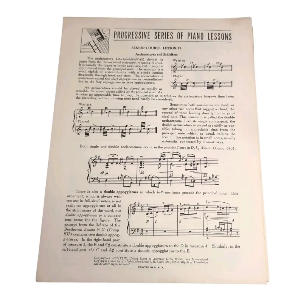 Progressive Series Theory Text Courses Sections 4 to 9 Jr to Sr Piano Lessons